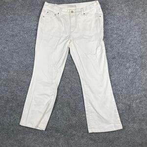 Levis 515 Jeans Womens 12 Medium White Bootcut‎ Mid Rise Stretch Denim